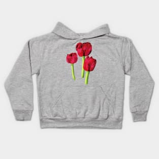 Red Tulips Kids Hoodie